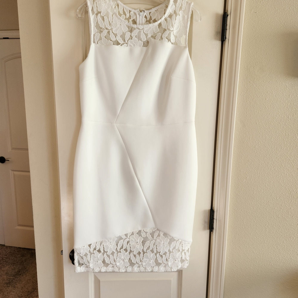 New Elegant Calvin Klein White Lace Dress